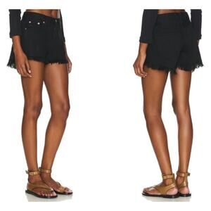 Pistola Denim Gigi Cut Off Shorts - Black - Size 25